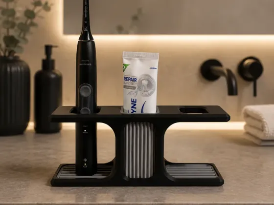 Modern Japandi Toothbrush Stand — Design 2